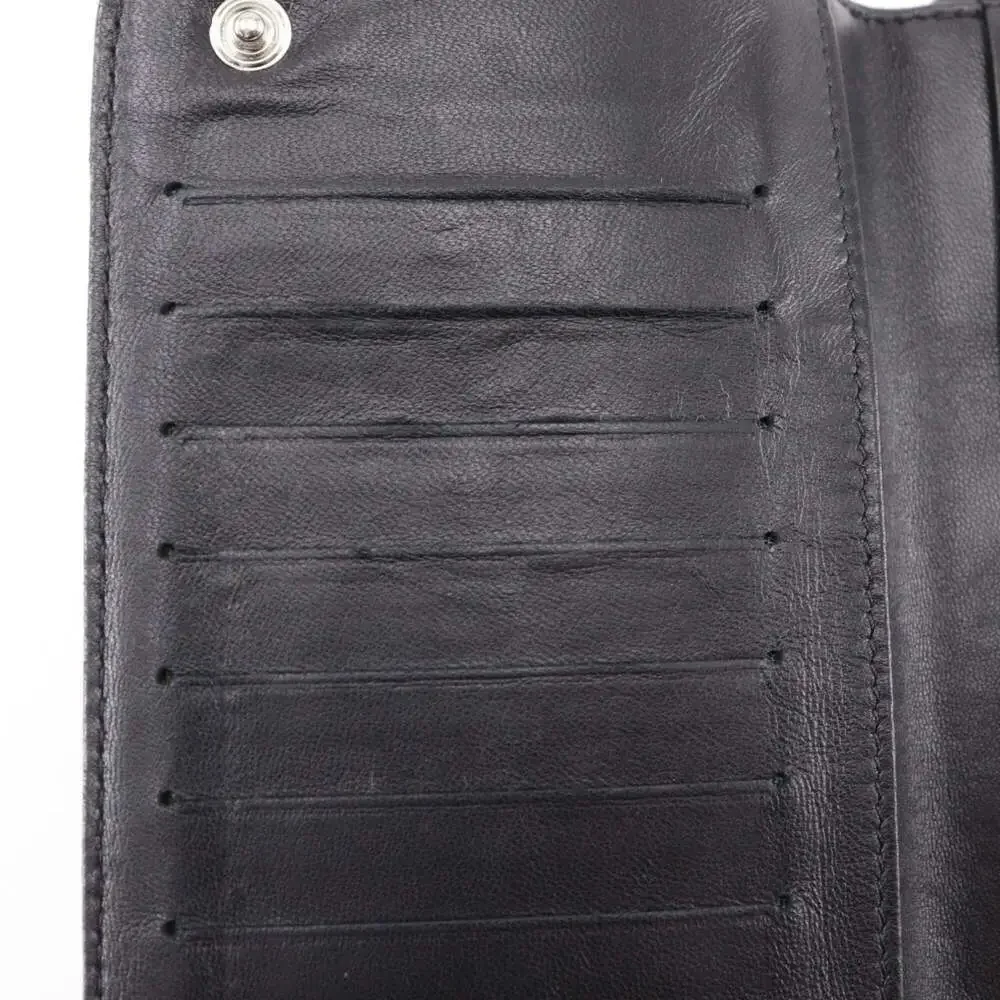 CHANEL Black Lambskin Leather Wallet
